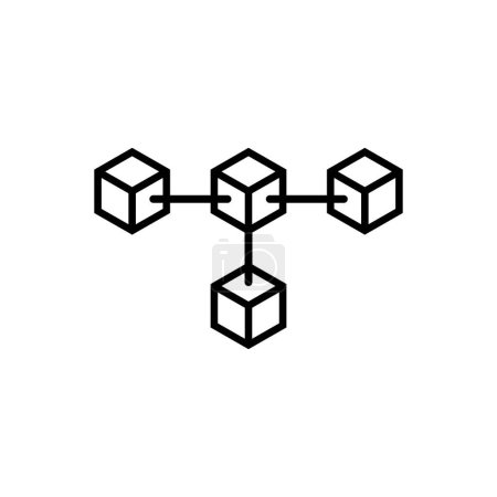 Illustration for Blockchain icon set, blockchain vector set flat design sign symbol - Royalty Free Image