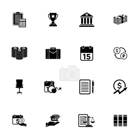 accounting icon set, accounting vector set flat design sign symbol 