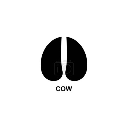 Ilustración de Huella de vaca icono símbolo de signo vectorial - Imagen libre de derechos