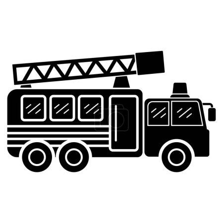 Ilustración de Coche de bomberos icono símbolo de signo vectorial - Imagen libre de derechos