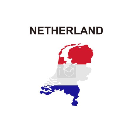 Illustration for Maps of Netherland icon vector sign symbol - Royalty Free Image