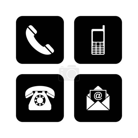 Téléchargez les illustrations : Téléphone d'appel, icône de téléphone ensemble symbole vectoriel signe - en licence libre de droit