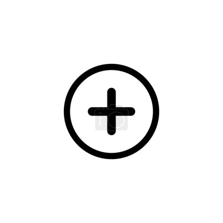 Ilustración de Más icono. símbolo de signo de vector icono positivo - Imagen libre de derechos