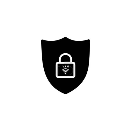 Ilustración de Icono VPN, símbolo de signo de vector de icono de red privada virtual - Imagen libre de derechos
