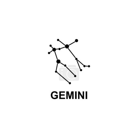 Illustration for Gemini star zodiac icon vector sign symbol - Royalty Free Image