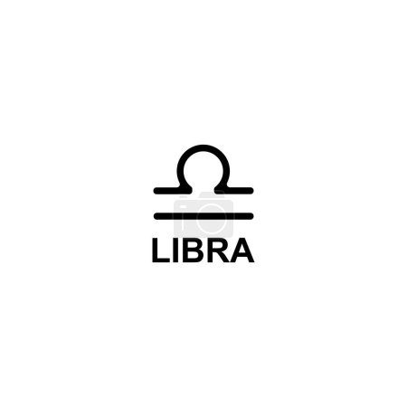 Illustration for Libra zodiac constellations icon vector sign symbol - Royalty Free Image