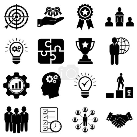 Illustration for Business team work con set vector symbol - Royalty Free Image