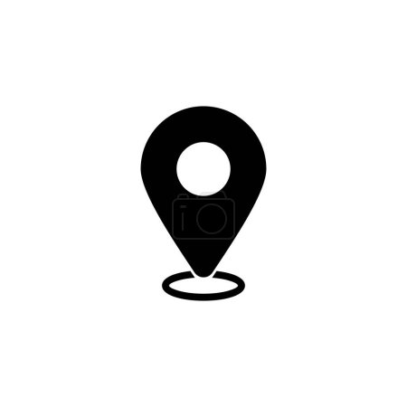 Ilustración de Pin mapas icono conjunto vector símbolo aislado ilustración fondo blanco - Imagen libre de derechos