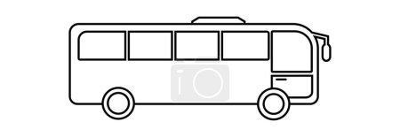 Téléchargez les illustrations : Icône de bus, signe vectoriel de bus symbole de transport - en licence libre de droit