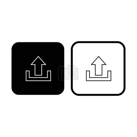 Illustration for Download, upload icon vector with arrow symbol illustrations - Royalty Free Image
