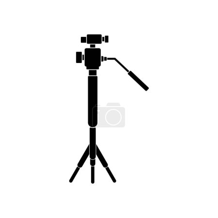 Illustration for Camera tripod icon, camera tripod vector - Royalty Free Image