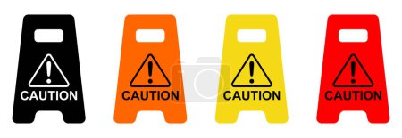 Ilustración de Cautions wet floor board sign icon, cautions wet floor vector, cautions wet floor symbol - Imagen libre de derechos