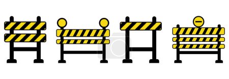 Téléchargez les illustrations : Roadblock icon, roadblock vector, roadblock symbol - en licence libre de droit