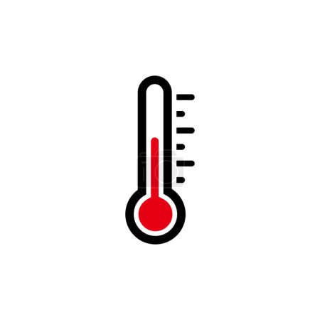 Thermometer-Symbol setzt Vektorzeichen-Symbol