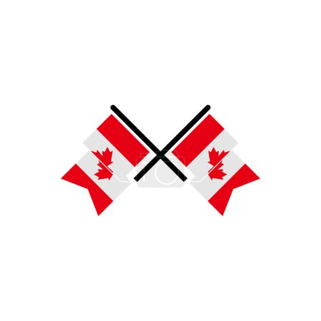 Illustration for Canada independence day icon set vector sign symbol - Royalty Free Image