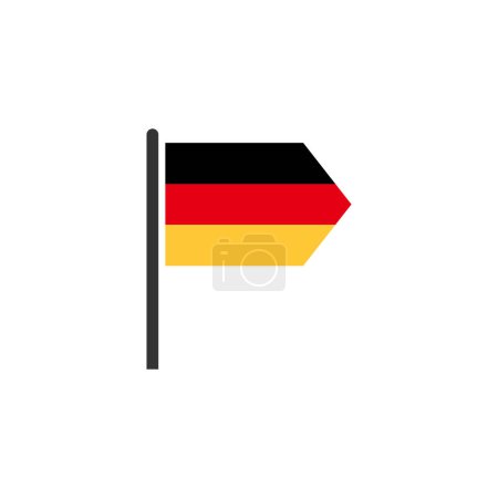 Illustration for Germany flag icon set vector sign symbol - Royalty Free Image