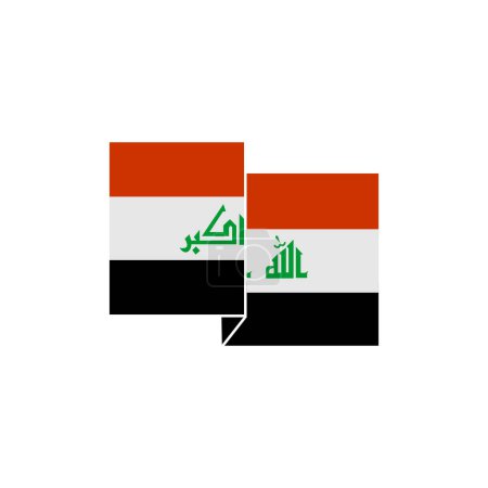 Illustration pour Iraq flags icon set, Iraq independence day icon set vector sign symbol - image libre de droit