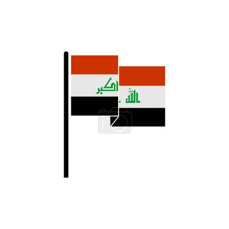 Ilustración de Banderas de Irak conjunto de iconos, Día de la independencia de Irak icono conjunto símbolo de signo vectorial - Imagen libre de derechos
