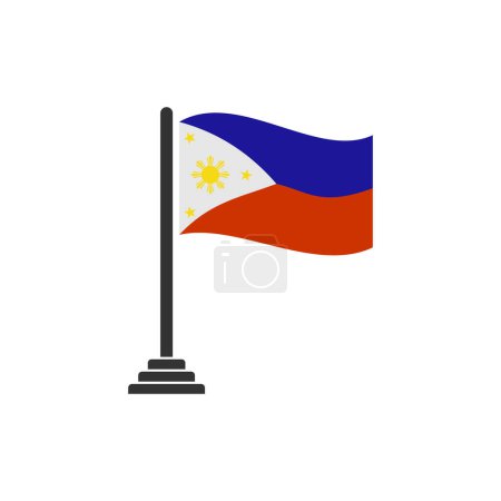 Ilustración de Philippines flags icon set, Philippines independence day icon set sign vector symbol - Imagen libre de derechos