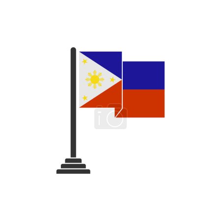 Illustration for Philippines flags icon set, Philippines independence day icon set sign vector symbol - Royalty Free Image