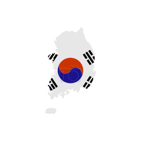 Téléchargez les illustrations : South Korea flags icon set, South Korea independence day icon set vector sign symbol - en licence libre de droit