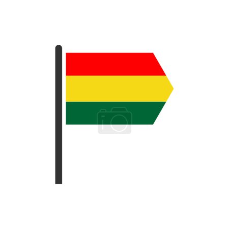 Téléchargez les illustrations : Ensemble d'icônes drapeaux Bolivie, Ensemble d'icônes jour de l'indépendance Bolivie signe vectoriel symbole - en licence libre de droit