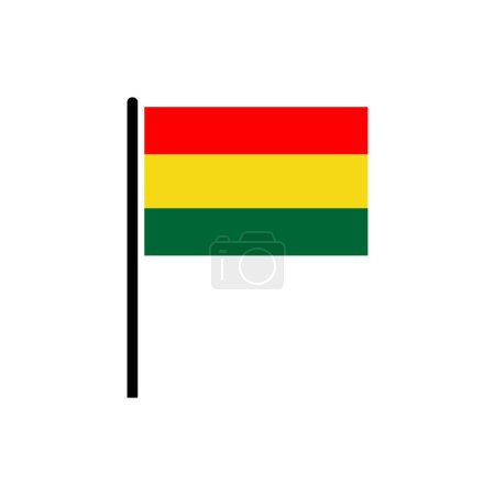 Téléchargez les illustrations : Ensemble d'icônes drapeaux Bolivie, Ensemble d'icônes jour de l'indépendance Bolivie signe vectoriel symbole - en licence libre de droit