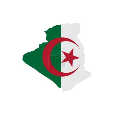 Ilustración de Argelia banderas icono conjunto, Argelia independencia día icono conjunto vector signo símbolo - Imagen libre de derechos