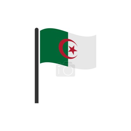 Ilustración de Argelia banderas icono conjunto, Argelia independencia día icono conjunto vector signo símbolo - Imagen libre de derechos