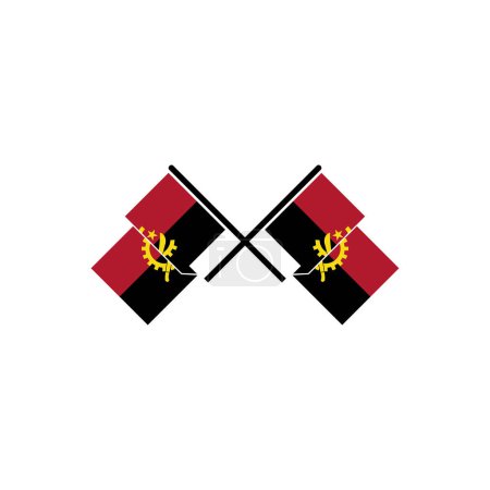 Ilustración de Angola banderas icono conjunto, Angola día de la independencia icono conjunto vector signo símbolo - Imagen libre de derechos