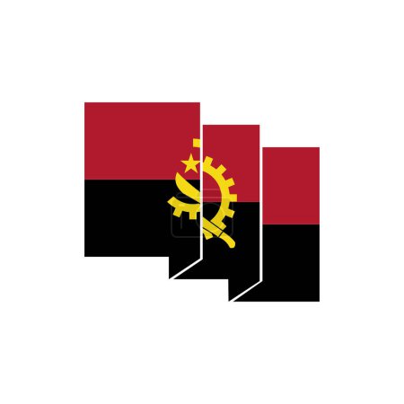 Ilustración de Angola banderas icono conjunto, Angola día de la independencia icono conjunto vector signo símbolo - Imagen libre de derechos