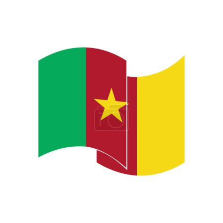 Ilustración de Camerún banderas icono conjunto, Camerún día de la independencia icono conjunto vector signo símbolo - Imagen libre de derechos
