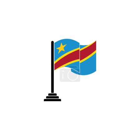 Illustration for Congo flags icon set, Congo independence day icon set vector sign symbol - Royalty Free Image