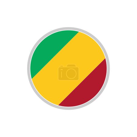 Ilustración de República del conjunto de iconos de banderas de congo, República del símbolo de signo de vector del conjunto de iconos del día de la independencia de congo - Imagen libre de derechos