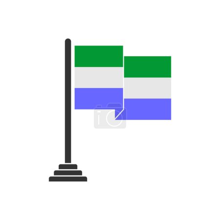 Ilustración de Sierra Leona banderas icono conjunto, Sierra Leona día de la independencia icono conjunto vector signo símbolo - Imagen libre de derechos