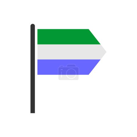 Ilustración de Sierra Leona banderas icono conjunto, Sierra Leona día de la independencia icono conjunto vector signo símbolo - Imagen libre de derechos