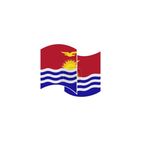 Ilustración de Kiribati conjunto de iconos de bandera, Kiribati día de independencia icono conjunto símbolo de signo de vector - Imagen libre de derechos