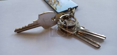 Photo for House keys set on white background. - Royalty Free Image