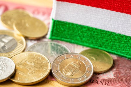 Ungarischer Forint-Wechselkurs, ungarische Wirtschaft, ungarisches Geld, Geschäfts- und Finanzkonzept