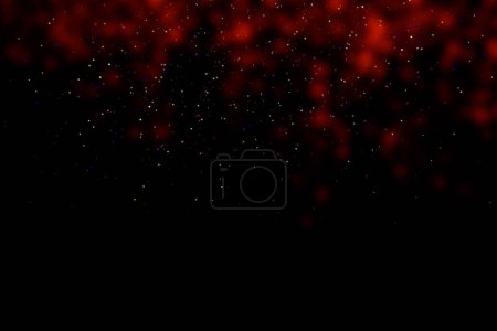 Téléchargez les photos : Black background with red stains, blur. Multi-colored sequins, stars, dust, glitter. - en image libre de droit