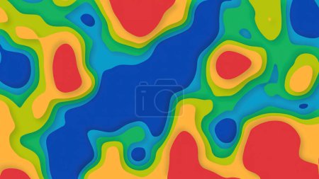 Foto de 3D Topographic height map, geology survey. Topographic cartography, contour map. Abstract geographic resource map with mountains - Imagen libre de derechos