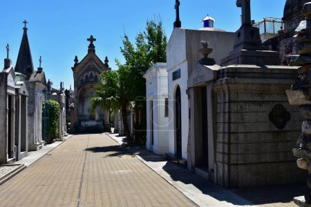 Photo for Tombs in La Recoleta Cemetery at Buenos Aires, Argentina, South America. - Royalty Free Image