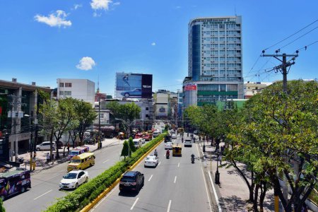 Téléchargez les photos : Cebu, Philippines Février 2019 : vue sur la rue centale de la ville - en image libre de droit