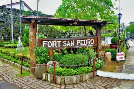 Foto de Cebú, Filipinas - 14 de febrero de 2019: Fuerte San Pedro en la ciudad de Cebú en Filipinas - Imagen libre de derechos