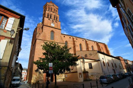 Foto de Toulouse, Occitania, Francia - 14 de enero de 2023: hermosa vista de la Iglesia de San Nicolás, Toulouse - Imagen libre de derechos
