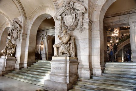 Foto de París, Francia - 27 de noviembre de 2022: hermosa vista de la Ópera Nacional de París o la Gran Ópera de París - Imagen libre de derechos