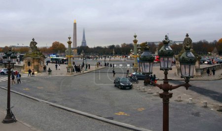 Photo for Paris, France - January 1, 2023: view on major public square the Place de la Concorde in Paris, France - Royalty Free Image
