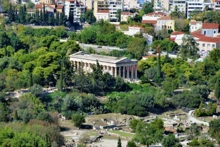 Photo for Aerial drone view of iconic Temple of Hephaestus - Royalty Free Image