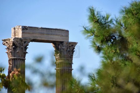 Foto de Detalles de Templo olímpico Zeus en Atenas, Grecia. - Imagen libre de derechos