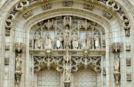 Téléchargez les photos : Bourg-en-Bresse, France - 09 juin 2023 : Monastère Royal de Brou, construit en 1532, ville de Bourg en Bresse, département de l'Ain, France - en image libre de droit